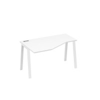 А4 Б3 053 БП (Белый премиум/Белый) Стол эргономичный левый "Техно" на металлокаркасе TRE