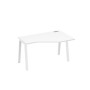 А4 Б3 054 БП (Белый премиум/Белый) Стол эргономичный правый "Техно" на металлокаркасе TRE