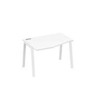 А4 Б3 061 БП (Белый премиум/Белый) Стол эргономичный левый "Техно" на металлокаркасе TRE