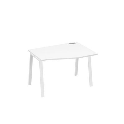 А4 Б3 062 БП (Белый премиум/Белый) Стол эргономичный правый "Техно" на металлокаркасе TRE