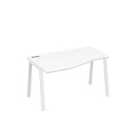 А4 Б3 063 БП (Белый премиум/Белый) Стол эргономичный левый "Техно" на металлокаркасе TRE