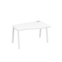 А4 Б3 064 БП (Белый премиум/Белый) Стол эргономичный правый "Техно" на металлокаркасе TRE