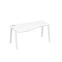 А4 Б3 065 БП (Белый премиум/Белый) Стол эргономичный левый "Техно" на металлокаркасе TRE