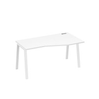 А4 Б3 066 БП (Белый премиум/Белый) Стол эргономичный правый "Техно" на металлокаркасе TRE