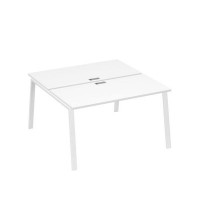 А4 Б3 174 БП (Белый премиум/Белый) Рабочая станция на каркасе TRE столы 2х140