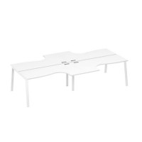 А4 Б3 182-2 БП (Белый премиум/Белый) Рабочая станция TRE столы 4х160 Классика