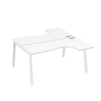 А4 Б3 182 БП (Белый премиум/Белый) Рабочая станция опоры TRE столы 2х160 Классика