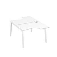 А4 Б3 183 БП (Белый премиум/Белый) Рабочая станция опоры TRE столы 2х120 Классика