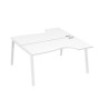 А4 Б3 185 БП (Белый премиум/Белый) Рабочая станция опоры TRE столы 2х160 Классика