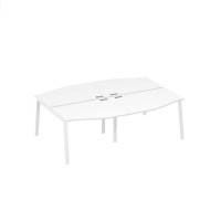 А4 Б3 189-2 БП (Белый премиум/Белый) Рабочая станция 4х120 столы Техно каркас TRE