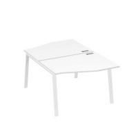 А4 Б3 189 БП (Белый премиум/Белый) Рабочая станция каркас TRE столы 2х120 Техно