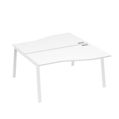 А4 Б3 191 БП (Белый премиум/Белый) Рабочая станция каркас TRE столы 2х160 Техно