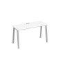 А4 С3 004 БП (Белый премиум/Серый) Стол письменный на металлокаркасе TRE