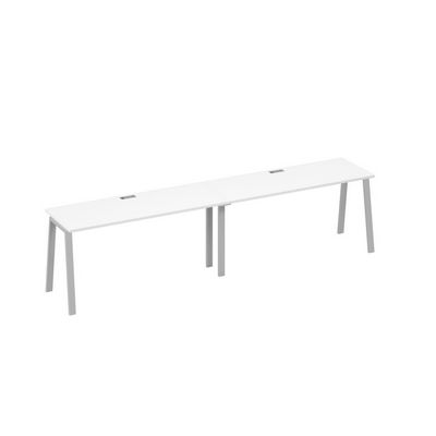 А4 С3 005-2 БП (Белый премиум/Серый) Рабочая станция 2х160 опоры TRE