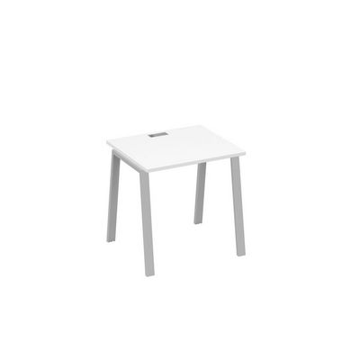 А4 С3 011 БП (Белый премиум/Серый) Стол письменный на металлокаркасе TRE