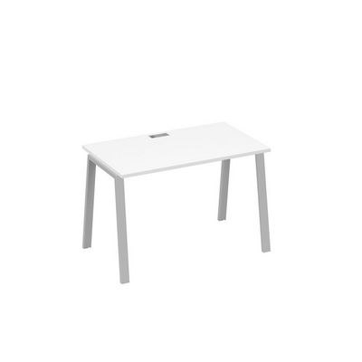 А4 С3 013 БП (Белый премиум/Серый) Стол письменный на металлокаркасе TRE
