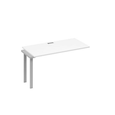 А4 С3 014-1 БП (Белый премиум/Серый) Секция стола 140 рабочей станции на каркасе TRE