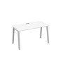 А4 С3 014 БП (Белый премиум/Серый) Стол письменный на металлокаркасе TRE