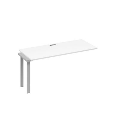 А4 С3 015-1 БП (Белый премиум/Серый) Секция стола 160 рабочей станции на каркасе TRE