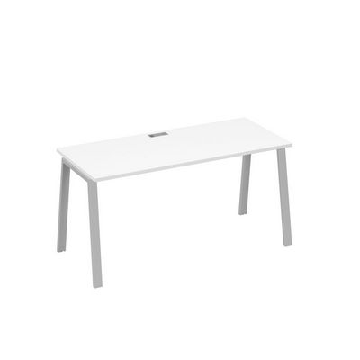 А4 С3 015 БП (Белый премиум/Серый) Стол письменный на металлокаркасе TRE