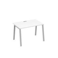 А4 С3 023 БП (Белый премиум/Серый) Стол письменный на металлокаркасе TRE