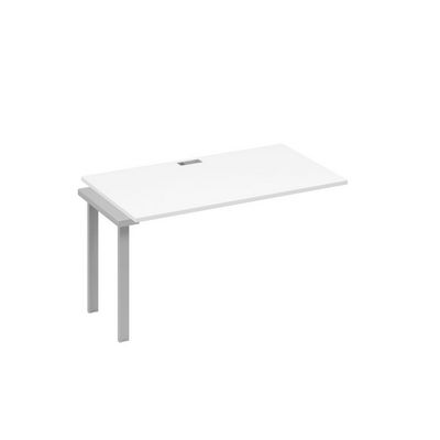 А4 С3 024-1 БП (Белый премиум/Серый) Секция стола 140 рабочей станции на каркасе TRE