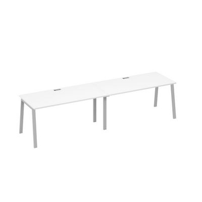 А4 С3 025-2 БП (Белый премиум/Серый) Рабочая станция 2х160 опоры TRE