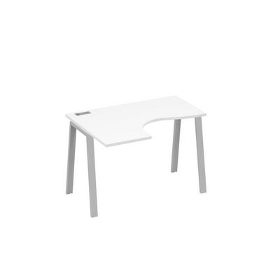 А4 С3 031 БП (Белый премиум/Серый) Стол эргономичный левый "Классика" на металлокаркасе TRE