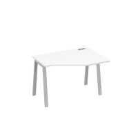А4 С3 052 БП (Белый премиум/Серый) Стол эргономичный правый "Техно" на металлокаркасе TRE