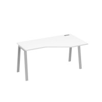 А4 С3 056 БП (Белый премиум/Серый) Стол эргономичный правый "Техно" на металлокаркасе TRE