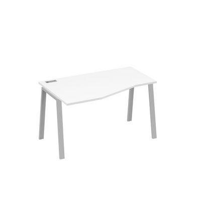 А4 С3 063 БП (Белый премиум/Серый) Стол эргономичный левый "Техно" на металлокаркасе TRE