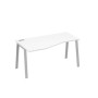 А4 С3 065 БП (Белый премиум/Серый) Стол эргономичный левый "Техно" на металлокаркасе TRE