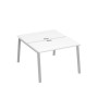 А4 С3 173 БП (Белый премиум/Серый) Рабочая станция на каркасе TRE столы 2х120