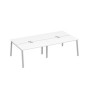 А4 С3 174-2 БП (Белый премиум/Серый) Рабочая станция на металлокаркасе TRE 4х140