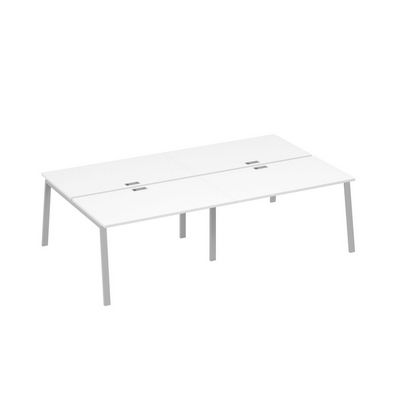 А4 С3 177-2 БП (Белый премиум/Серый) Рабочая станция металлокаркас TRE 4х140