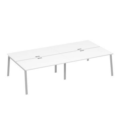 А4 С3 178-2 БП (Белый премиум/Серый) Рабочая станция металлокаркас TRE 4х160