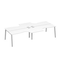 А4 С3 182-2 БП (Белый премиум/Серый) Рабочая станция TRE столы 4х160 Классика