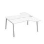 А4 С3 182 БП (Белый премиум/Серый) Рабочая станция опоры TRE столы 2х160 Классика