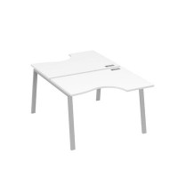 А4 С3 183 БП (Белый премиум/Серый) Рабочая станция опоры TRE столы 2х120 Классика