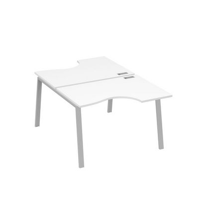 А4 С3 183 БП (Белый премиум/Серый) Рабочая станция опоры TRE столы 2х120 Классика