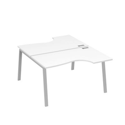 А4 С3 184 БП (Белый премиум/Серый) Рабочая станция опоры TRE столы 2х140 Классика