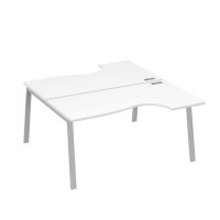 А4 С3 185 БП (Белый премиум/Серый) Рабочая станция опоры TRE столы 2х160 Классика