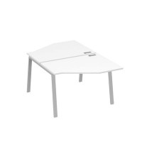 А4 С3 186 БП (Белый премиум/Серый) Рабочая станция опоры TRE со столами Техно 2х120