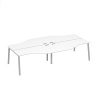 А4 С3 188-2 БП (Белый премиум/Серый) Рабочая станция каркас TRE столы 4х160 Техно