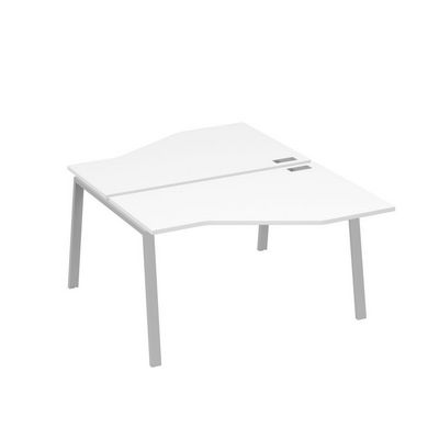 А4 С3 188 БП (Белый премиум/Серый) Рабочая станция опоры TRE со столами Техно 2х160