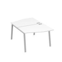 А4 С3 189 БП (Белый премиум/Серый) Рабочая станция каркас TRE столы 2х120 Техно