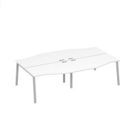 А4 С3 190-2 БП (Белый премиум/Серый) Рабочая станция 4х140 столы Техно каркас TRE