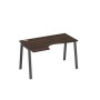 А4 А3 043 ДР (Дуб ристретто/Антрацит) Стол эргономичный левый "Классика" на металлокаркасе TRE
