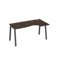 А4 А3 046 ДР (Дуб ристретто/Антрацит) Стол эргономичный правый "Классика" на металлокаркасе TRE