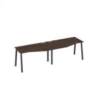 А4 А3 063-2 ДР (Дуб ристретто/Антрацит) Рабочая станция опоры TRE столы 2х140 со столами Техно